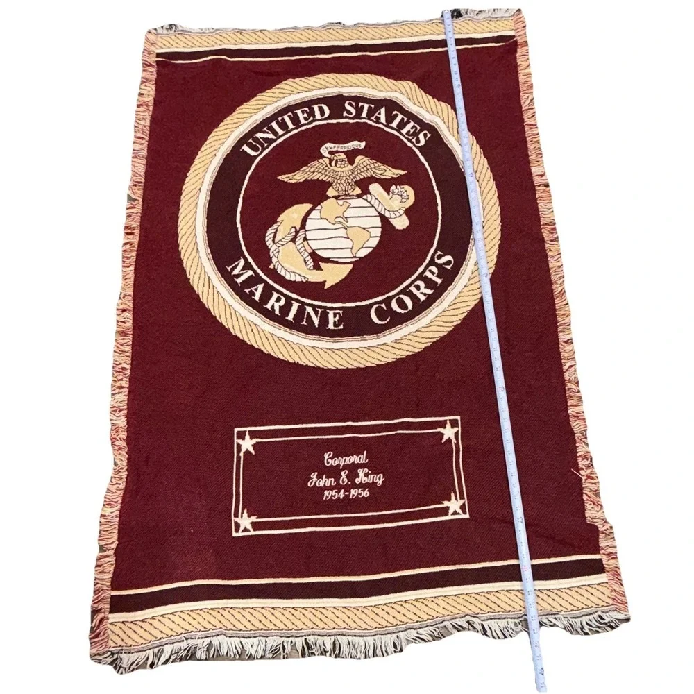 US Marine Corp Tapestry Blanket Personalized Honoring‎ Corporal 67x44